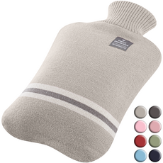 핫윈터 2L 냉보온 물주머니 핫 찜질팩 + 니트 커버 세트, 1개, 그레이