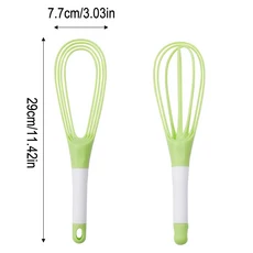 1Pcs 실리콘 로터리 수동 계란 거품기 다기능 미니 계란 거품기 주방 베이킹 믹서 교반기 도구, 기타, 03 green