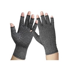 손 관절 보호 압박 반장갑 도트 손가락 손목 오픈 핑거 보호대, 1세트