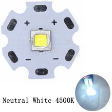 XML2 LED 화이트 뉴트럴 웜 고출력 이미터 DIY용 PCB T6 U2 10W 5 개, 01 Neutral White 4500K, 02 16mm aluminum pcb