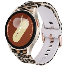 DEALELE 삼성 갤럭시 워치 3 45mm / 갤럭시 46mm 22mm 소프트 프린트 실리콘 밴드 화웨이 워치 GT5 / GT5 프로 / 4/4 프로 / 3/3 프로 /, 레오파드