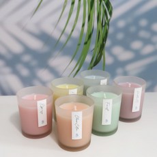 호수(HOSU) 네이처 감성 컬러 소이캔들 70/160ml 6컬러 8가지 향, 70ml-그린, 와일드블루벨