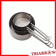 三箭牌不鏽鋼量杯(4PCS)量杯組，烘焙計量杯，不鏽鋼量匙，精準測量工具, 1個