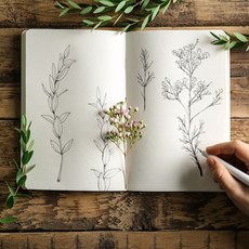 드로잉 크로키 북 노트 드로잉북 B6 캘리그라피 연습 미니 무지 빈티지 글씨 다이어리 공책, B6 화이트 130매, B6 화이트 130매