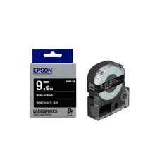 엡손 라벨테이프 라벨카트리지, 1개, 9mm(검정바탕/백색) SD9K-PX