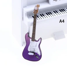 미니 전기 기타 1:12 인형 집 장식 모형 기타 미니어처 장면 소품 모델 액세서리, 01 A4