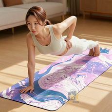 렘코 요가매트 스웨이드 휴대용 요가타월 초슬림 감성패턴트, 1개, 디자인12