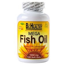 Be Healthy Mega魚油膠囊 1000mg, 1罐, 120顆