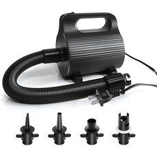 공기 주입식 매트리스 풀 400W600W 퀵 필 인플레이터체조 트랙 매트 플로트 도크 래프트 110-120V AC 노즐 4개용 VEBESYET 조절식 전기 펌프