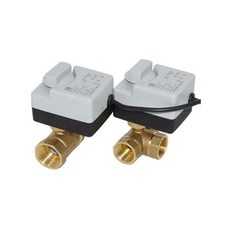 스팀트랩 황동 전동 볼 밸브 수동 스위치 포함 3 와이어 2 제어 전기 액추터 AC220V, 15인치 2구 DN40 스테인리스, 1개