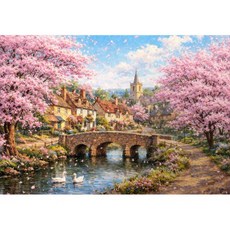 아트박스/퍼즐사랑 봄이 찾아온 벚꽃 마을 직소퍼즐 1000피스, 단품없음, 상세설명 참조, 상세설명 참조, 단품없음