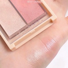 CEZANNE 雙色高光修容盤 打亮 腮紅 眼影, 1個, 02