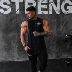 肌肉健身兄弟 純棉健身背心 無袖砍肩 戶外跑步休閒運動 男士上衣背心 台灣發貨