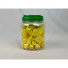 2公分 EVA 泡棉骰子 100入 台灣製造 兒童安全無毒 團體遊戲 數學教具, 黃色空白方塊100入（罐裝）, 1個