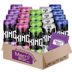 핫식스더킹 에너지드링크 세트 2호20개 (포스4+퍼플4+피치4+파워4+애플4)+메세지카드, 1세트, 355ml