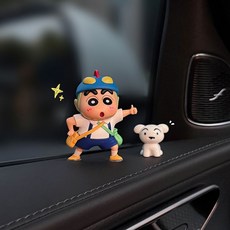 도도 귀여운 짱구 차량용 피규어, 1세트, 짱구+흰둥이