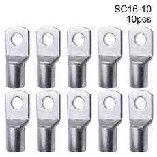 주석 도금 구리 와이어 노즈 크림프 SC 타입 러그 링 케이블 커넥터 키트 16-35 mm2 10 개, 04 10pcs SC16-10