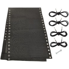 GORGECRAFT 17인치 와이드 라운지 의자 리필용 원단 블랙 터슬린 리클라이닝 파티오 무중력 의자 수리용 천 (번지 코드 및 나사 포함) 잔디밭 해변 슬링 리클라이너