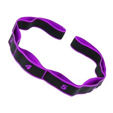 8 섹션 댄스 스트레칭 벨트 요가 풀 스트랩 벨트 번호 운동 스트랩, 보라