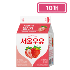 딸기우유 서울, 300ml, 10개