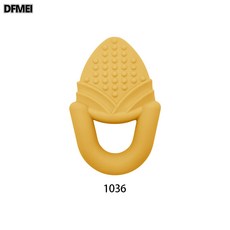 DFMEI 硅膠食品級寶寶磨牙器防吃手嬰兒安撫玉米牙膠咬咬樂玩具, 1個, 如圖, 14-1036