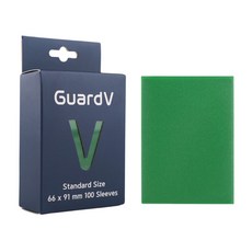 가드브이 카드 슬리브 - 100 장 스탠다드 사이즈 매트 프로텍터, 그린, 1개