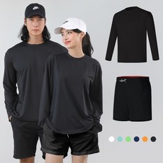 HMUS (6色) 男女款 Oversize 素色防磨衣長袖上衣 + 下身褲子套裝