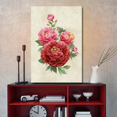 모란 목단그림 부자되는 그림 감동갤러리 상아사각 wis+532hd, 1개