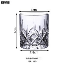 DFMEI 威士忌酒杯家用啤酒杯玻璃杯套裝高顏值網紅酒吧歐式創意洋酒杯子, 1個
