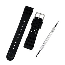 SEIKO 세이코 순정 국내 판매점 22mm seiko 다이버용 우레탄 밴드 DAL1BP 스프링 봉 분리・간이 설명서 첨부 세트