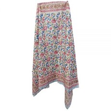 아마존평점4.5+ 미국출고 212524 인도 수제 사롱 100% 면 카말라리 사롱 여성용 비키니 커버 수영복 스카프 롱 파레오 사이즈 111.9x182.9cm ss047 멀티