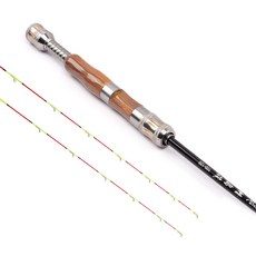 釣友俱樂部 實木手把筏竿 1.3米 陶瓷導環 橋筏岸筏竿 冬季漁具, 單桿,1.1米--1.3米