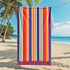 해다인 가벼운 특대형 비치타올 스포츠타올 대형 1800x1000, 1개, 오렌지스트라이프