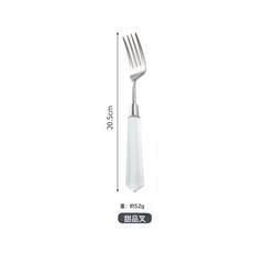 304不銹鋼 晶鑽柄 西餐刀叉勺, 本色甜品叉, 1個