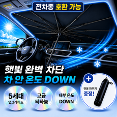 라이프올 모든차종 차량용 자동차 햇빛가리개 운전석 우산형, 1개, 블랙