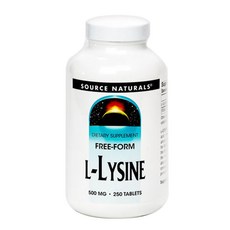 SOURCE NATURALS L-離胺酸補充錠 500mg, 1罐, 250 件