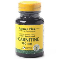 Natures Plus 左旋肉鹼素食膠囊 300mg, 30顆, 1罐