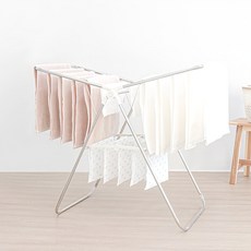 팬물산 스텐 접이식 빨래 건조대, 화이트