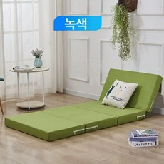 접이식 매트리스 접는 손님용 라텍스 매트릭스 토퍼 애니멀, 애플그린