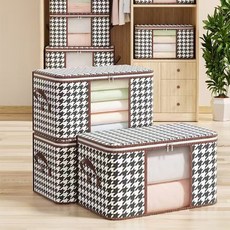 1+1+1+1 에이엔이엠 대용량 리빙박스 패브릭 의류 이불 수납 정리함 폴딩 보관박스, 1세트, 단일