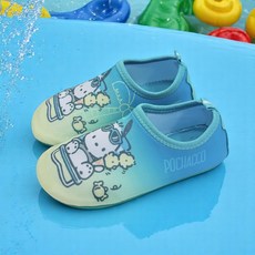 산리오 포차코 아동 워터 슈즈 물놀이 해변 아쿠아 신발 캐릭터 어린이 아이 미끄럼 방지 민트