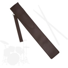 치록 드럼 스틱 백 PU 가죽 드럼 스틱 케이스 홀더 드럼 스틱 및 망치용 1쌍 보관함(블랙), Bronze