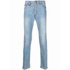 필립플레인 로고 슬림 핏 진