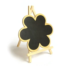 닦을 수 있는 어린이용 할일 목록 책상 디스플레이 알림 보드 칠판 스탠드 포함 미니 나무 이젤, 03 A