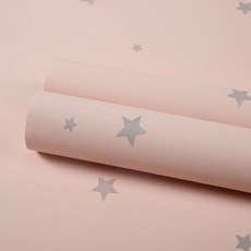 ibooooo 星星自黏壁紙, 粉色星星圖案自粘牆紙