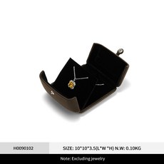 FANXI 벨벳 커플 반지 상자 더블 반지 케이스 귀걸이 목걸이 팔찌 긴 사슬 선물 포장 상자 결혼식 부모님 여자친구 다이아몬드 보석 1세 선물 고급 보관함 프로포즈 백일반지, 1개, H0090102펜던트 케이스