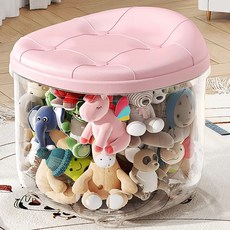 토요요 장난감 정리함 플라스틱 의자 장난감 완구 수납함DZ-SN1, 1개, 핑크