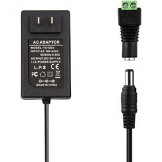 12V 4A 전원 공급 어댑터 COOLM AC 100240V 5060Hz에서 DC 48W LED 변압기 충전기 5.5mm x 2.1mm 4구 4채널 분배 케이블, 12V 4A with Female Connector, 1개