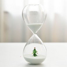 創意30分鐘聖誕沙漏計時器動物造型家居擺件玻璃工藝品, sl2042 30分鐘聖誕沙漏8*20cm-聖誕樹:sl2042 30分鐘聖誕沙漏8*20cm-聖誕樹