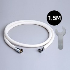 에코 샤워호스 PVC 화이트 1.5M 꼬임방지호스 튜브형, 에코 샤워호스 PVC 화이트 1.5M 꼬임방지호스 튜브